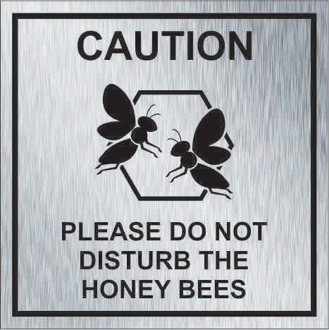 A laser engraved sign.