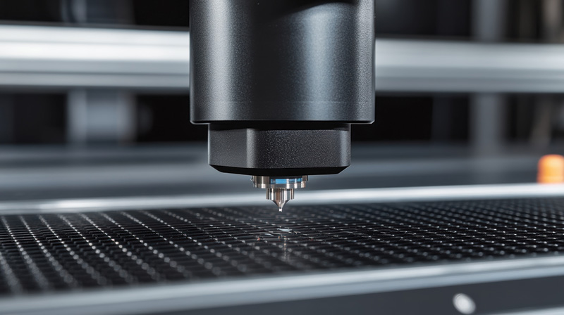 Laser engraving machine at work.