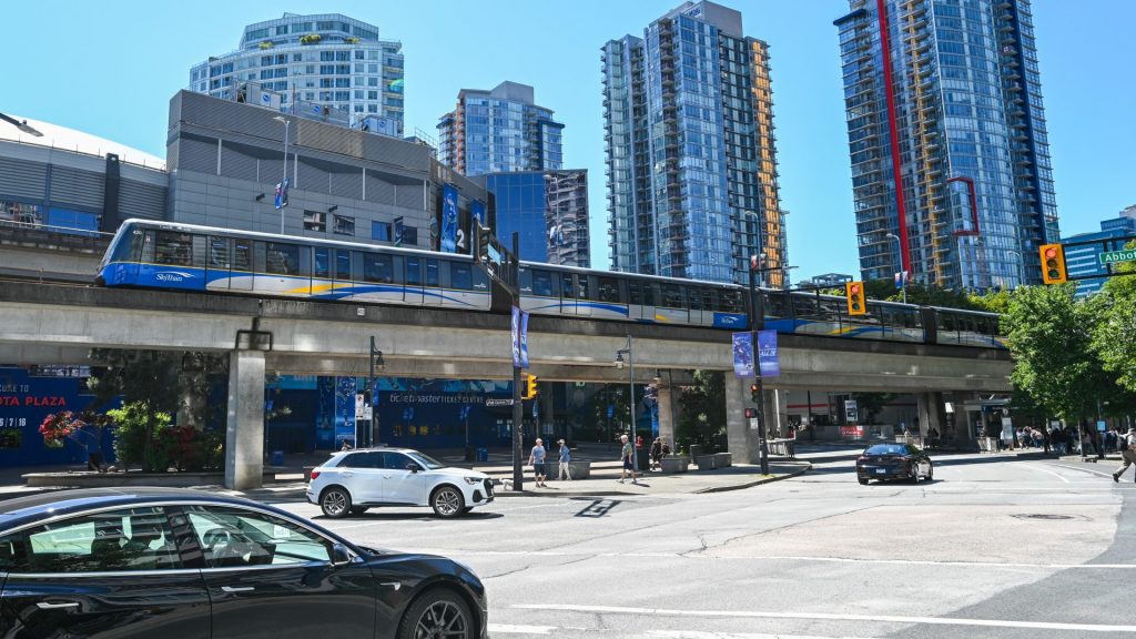 A train in Vancouver.