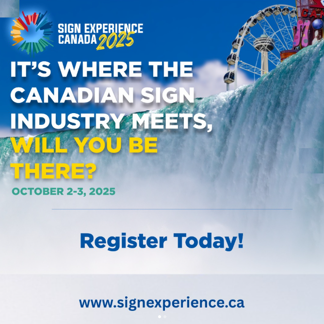 A poster for the event with Niagara Falls in the background.