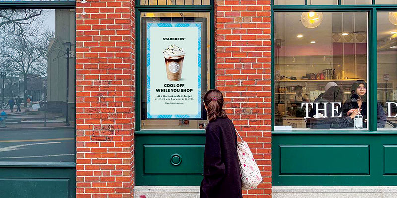 A display on the window.