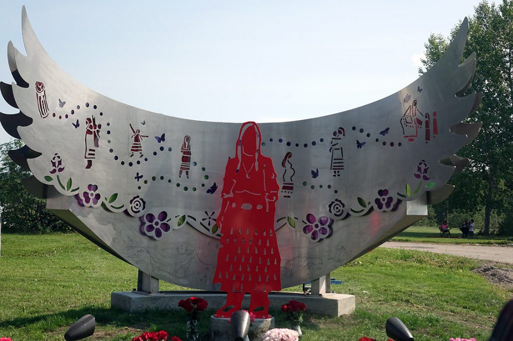 The monument unveiled.