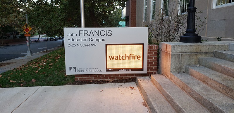 A digital sign.
