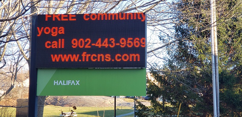 A digital sign.