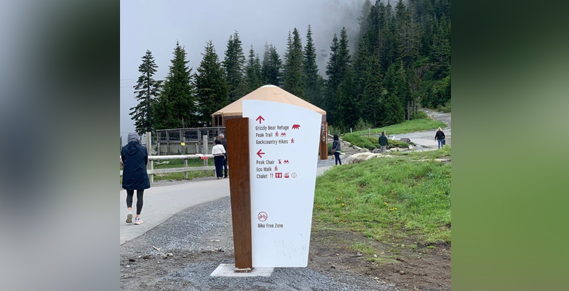 A wayfinding sign.
