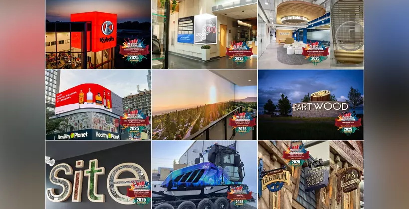 A collage of all the winning signs.