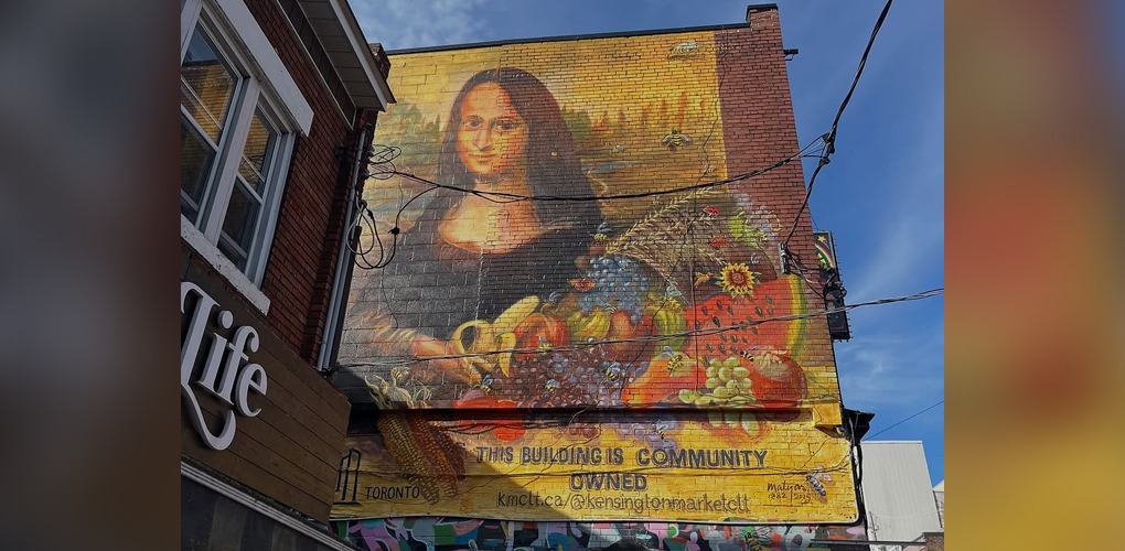 A close-up of the mural.