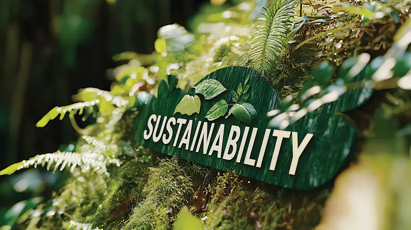 "Sustainability" written on a green sign board.