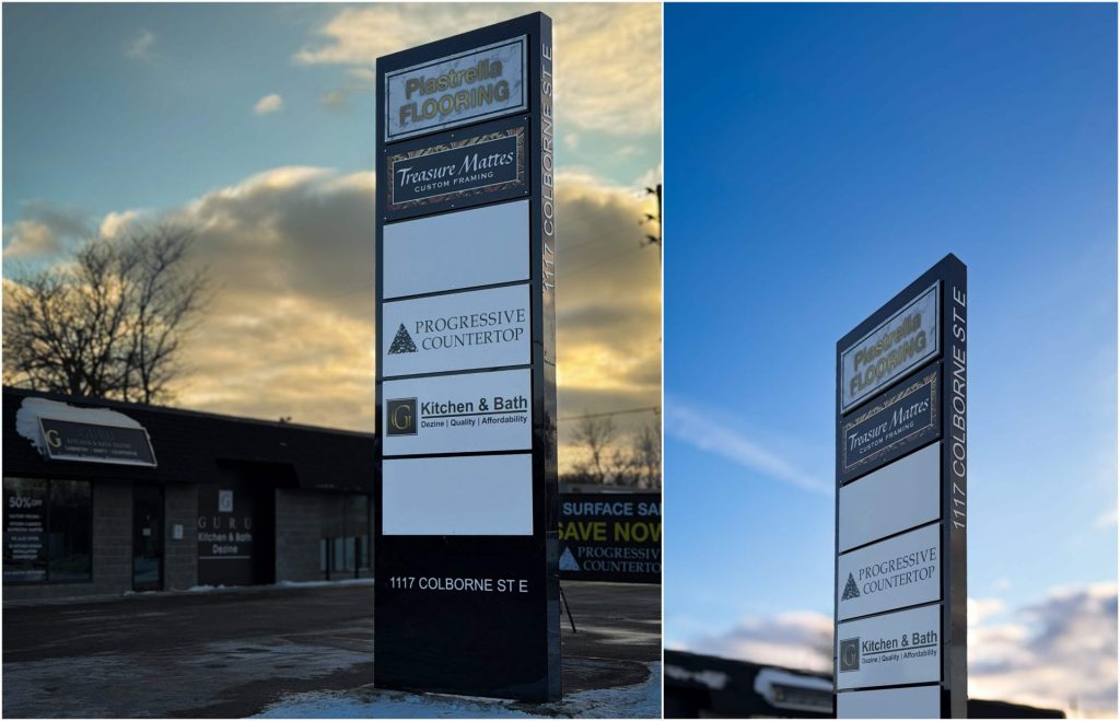 One of the pylon signs.