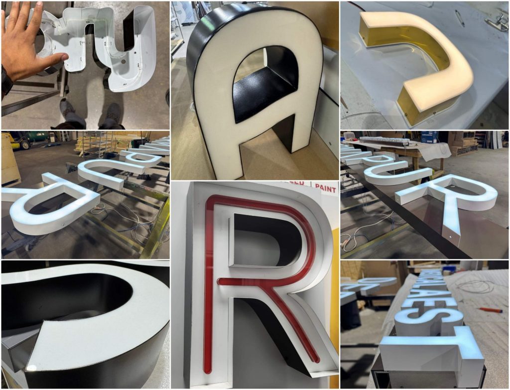 A collage of channel letters. 