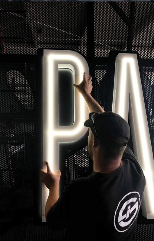 An installation in progress.