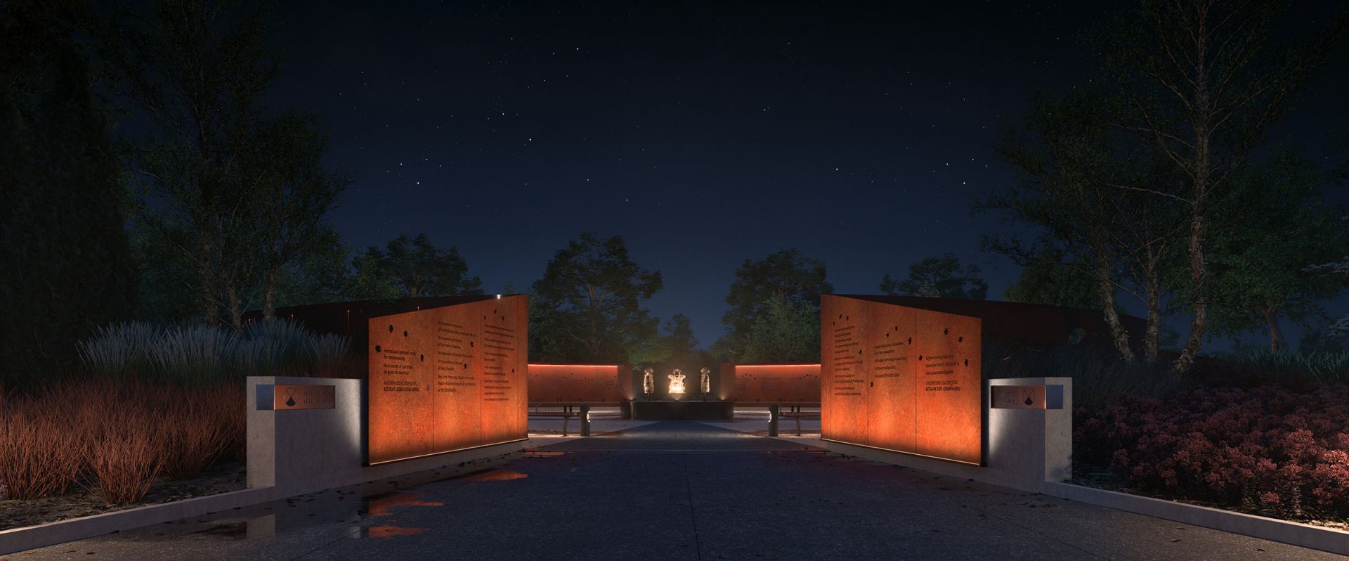 A rendering of the entrance to the monument.
