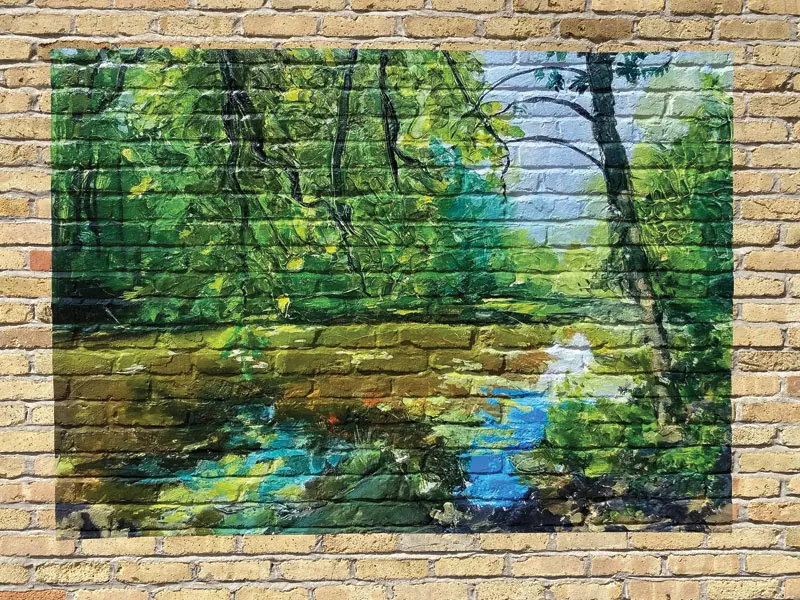 A wall graphic.