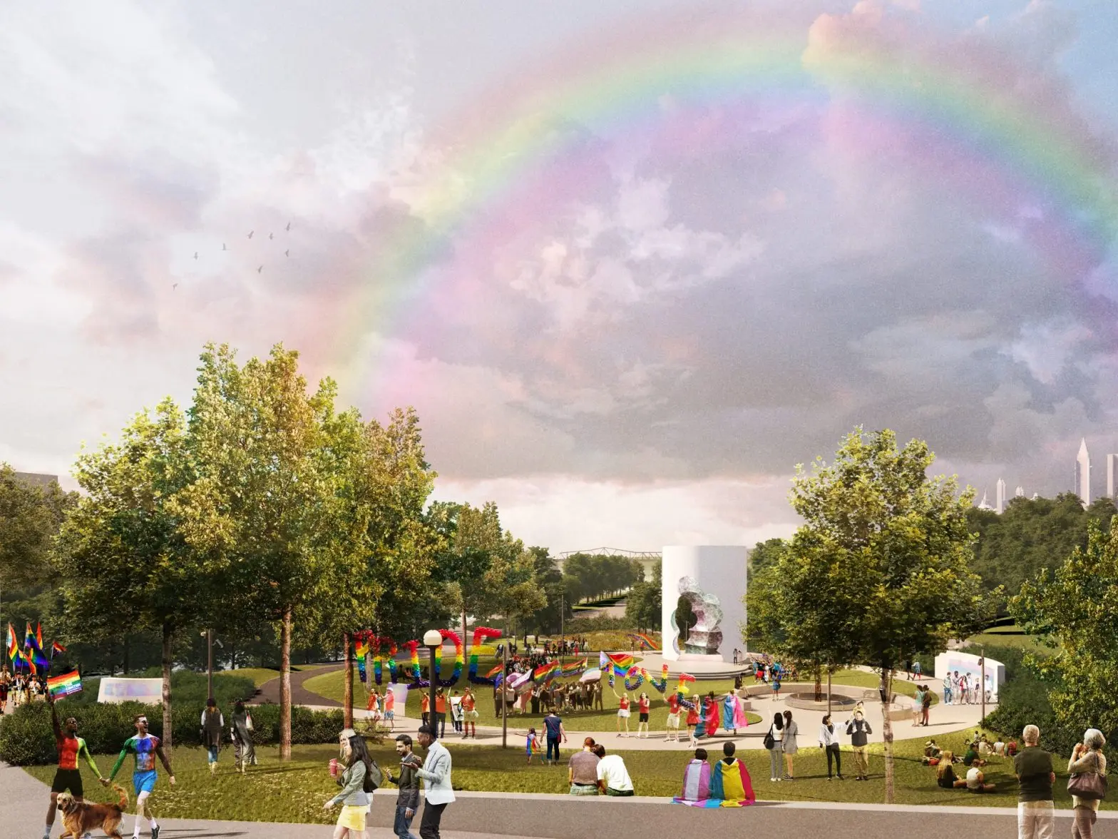 A rendering of Thunderhead, the 2SLGBTQI+ National Monument.