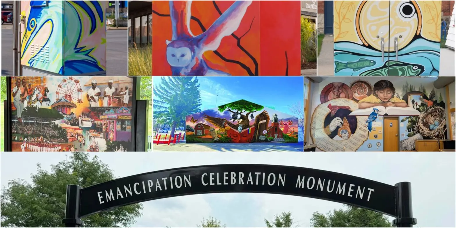 A collage of all the artwork.