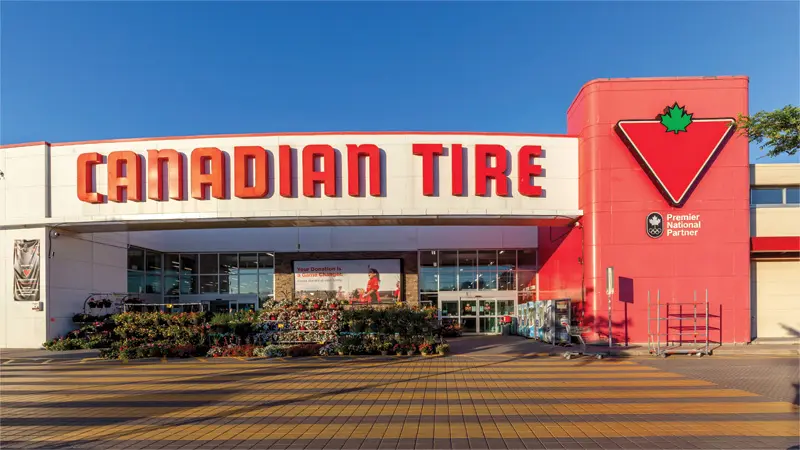 Canadian Tire signage.