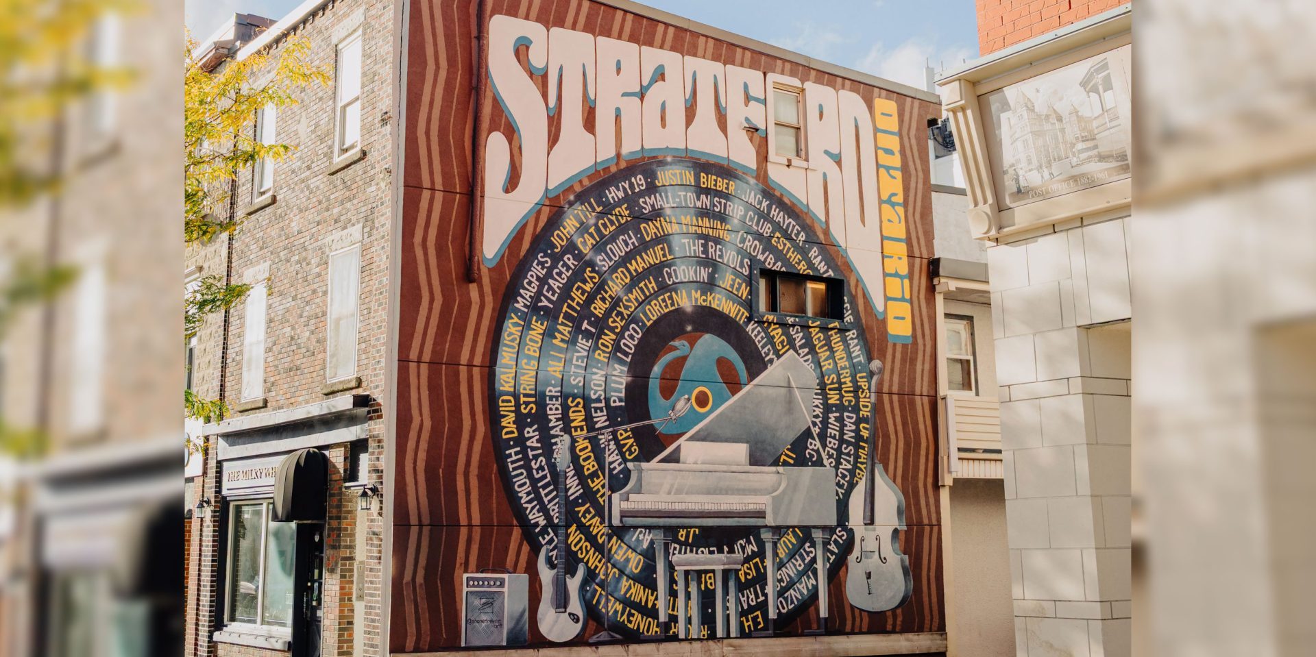 The Stratford mural is on full display.